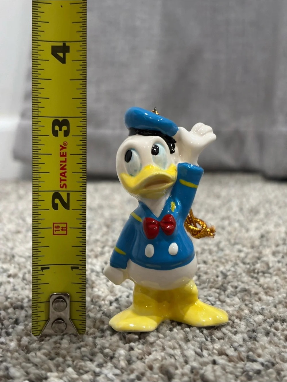Vintage Disney Donald Duck Christmas Ornament Made in Malaysia Collectible